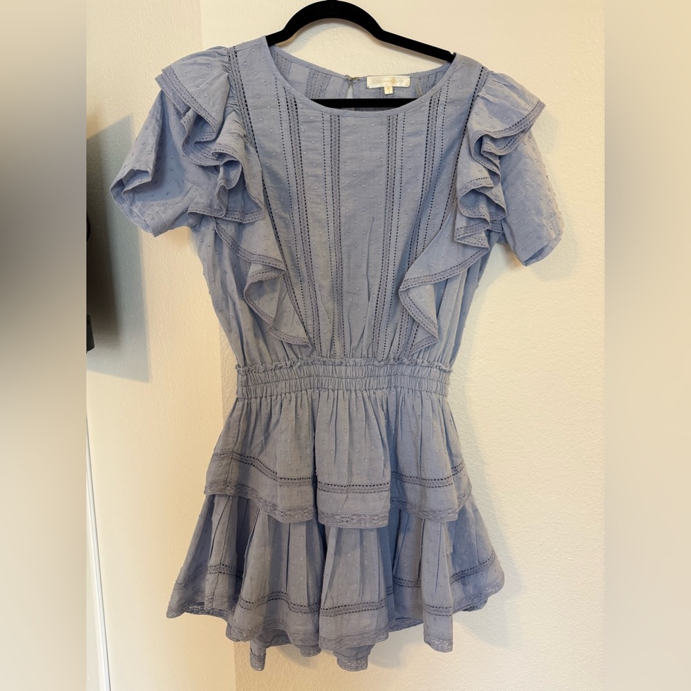 LoveShackFancy Natasha short sleeve eyelet mini dress - Picture 2 of 7